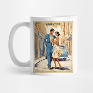 Street Tango Argentina Vintage Tourism Poster Mug